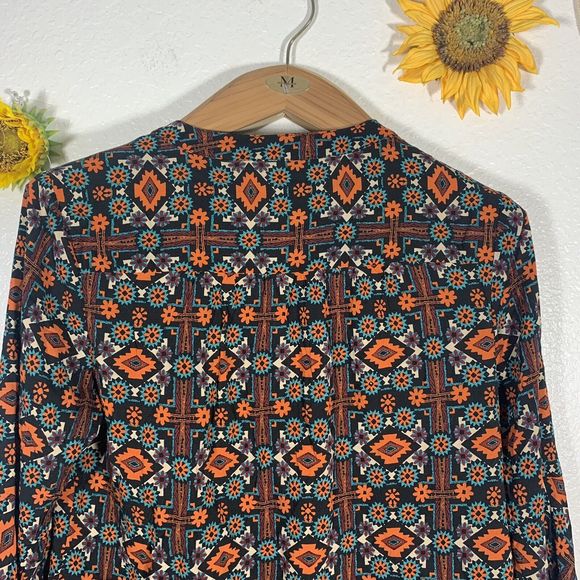 Cato Est. 1946 Geometric Boho Hippy Blouse Size Medium Women’s - Picture 8 of 9